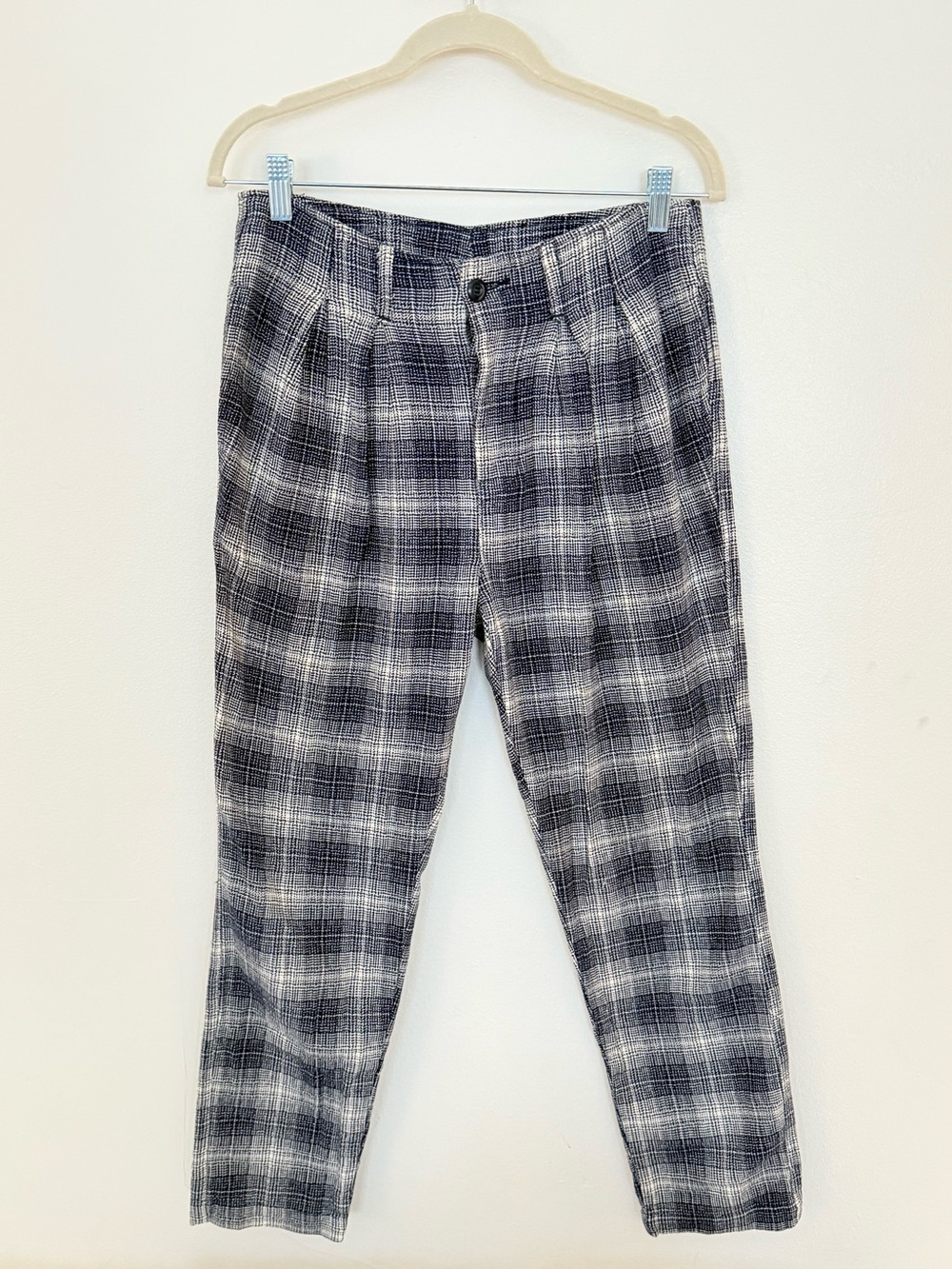 NSF Women's Plaid Trousers - Navy & White